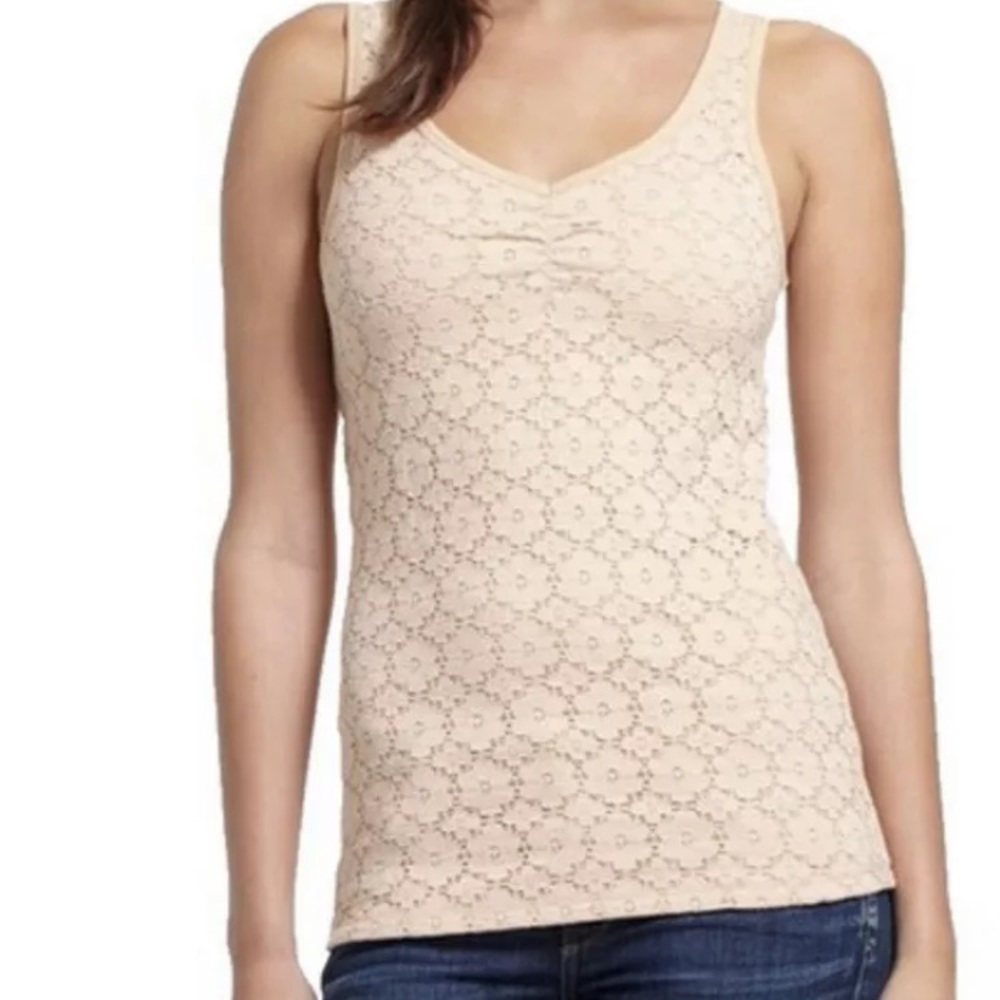 Anthropologie E by Eloise lace tank in excellent condition size L Elena Gilbert